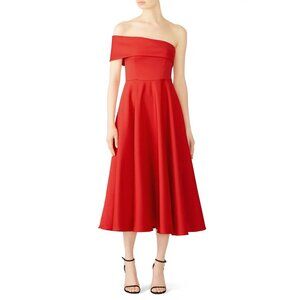R-20. Jay Godfrey Red Lasse Dress US 6